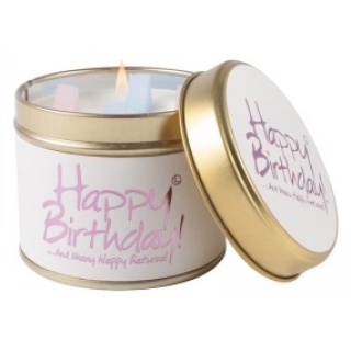 Lily Flame Candles Tin -  Happy Birthday