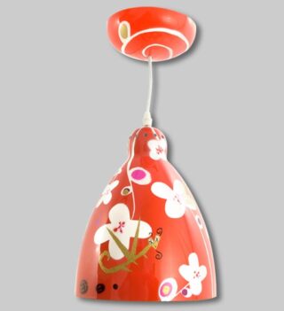 Pylones Suspending Lamp in White Flower Design