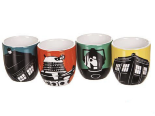 Set of 4 Eggs Cups from the Dr Who range