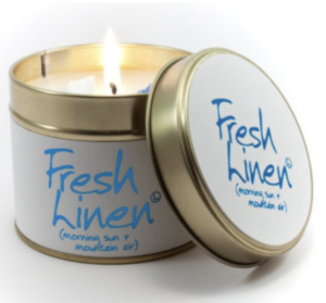 Fresh Linen Lily Flame Candle