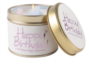 Happy Birthday Lily Flame Candle