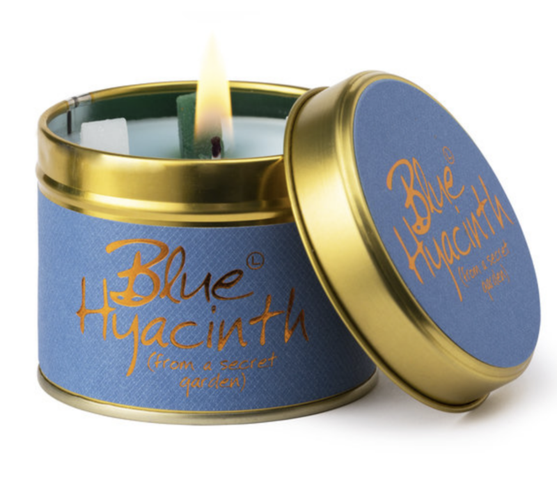 Lily Flame Candle in Blue Hyacinth flavour