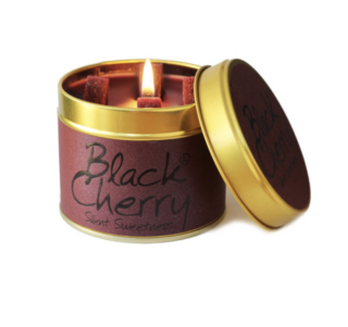 Lily Flame Candle - Black Cherry