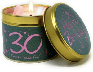 image of lily flame 30th birthday candle