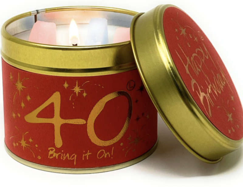 Image of lily flame 40th Birthday candle