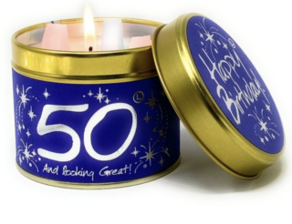 image of the Lily Flame 50th Birthday candle