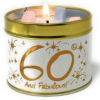 Image of Lily Flame Happy 60th Birthday candle